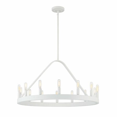 DESIGNERS FOUNTAIN Carousel 14 Light Matte White Chandelier For Dining Rooms D254C-14CH-MW